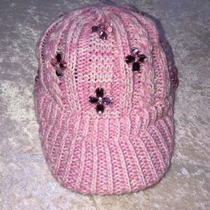 NWT Justice Girls’ Crochet Pink Hat